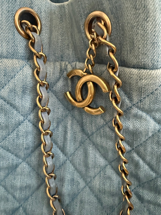 Chanel Denim Bucket Bag
