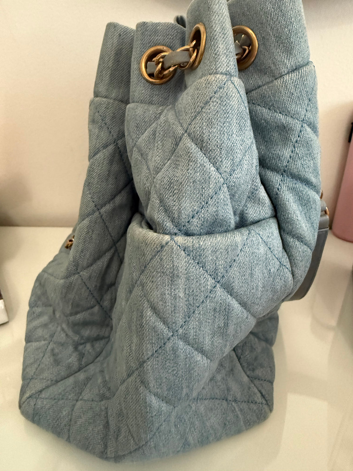 Chanel Denim Bucket Bag