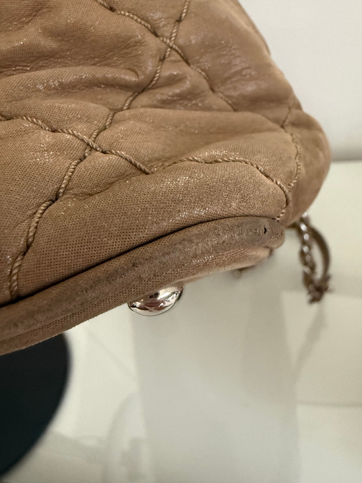 Chanel Brown Iridescent Sea Hit Tote
