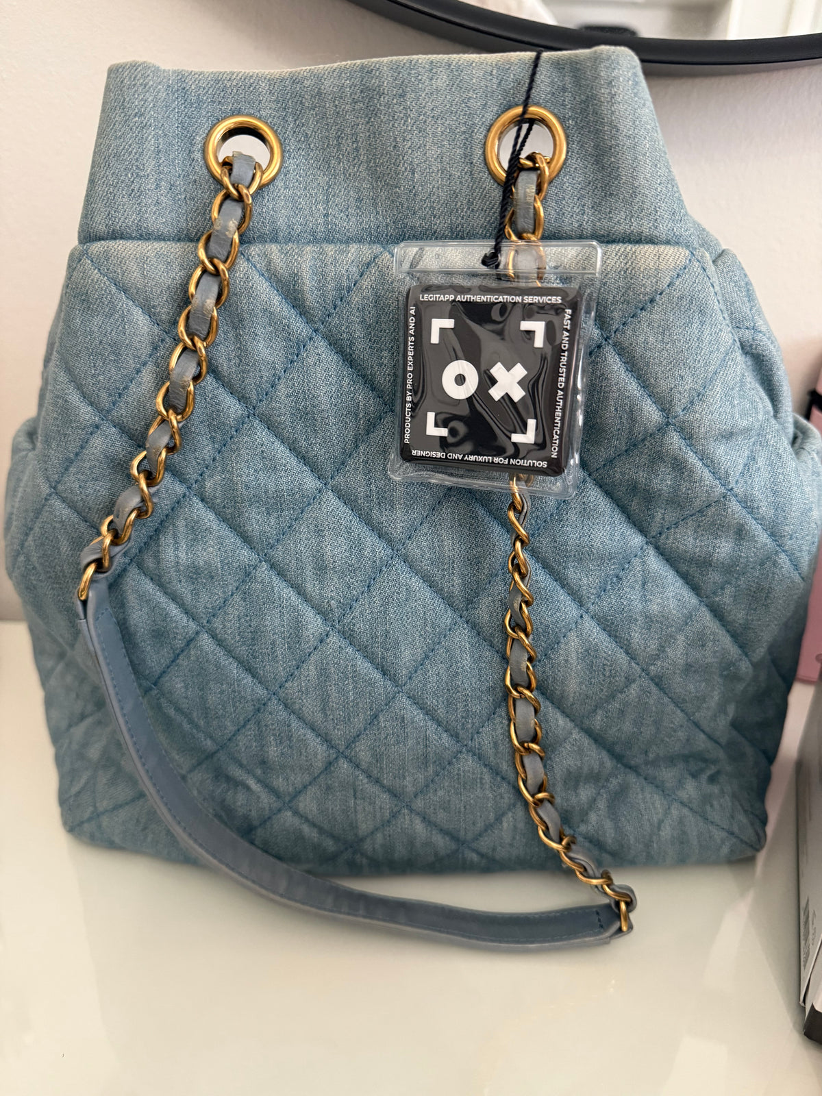 Chanel Denim Bucket Bag