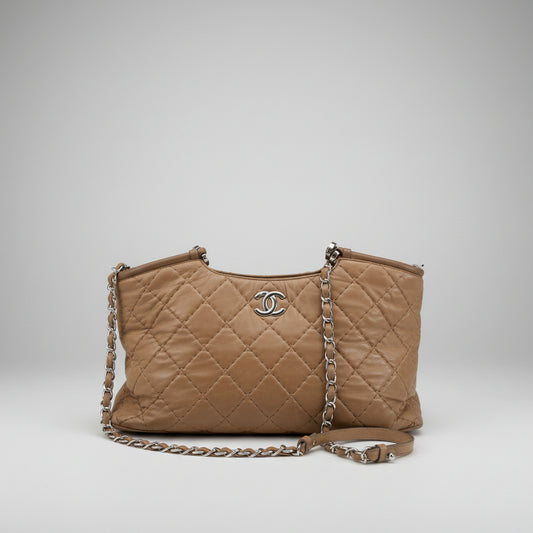 Chanel Brown Iridescent Sea Hit Tote