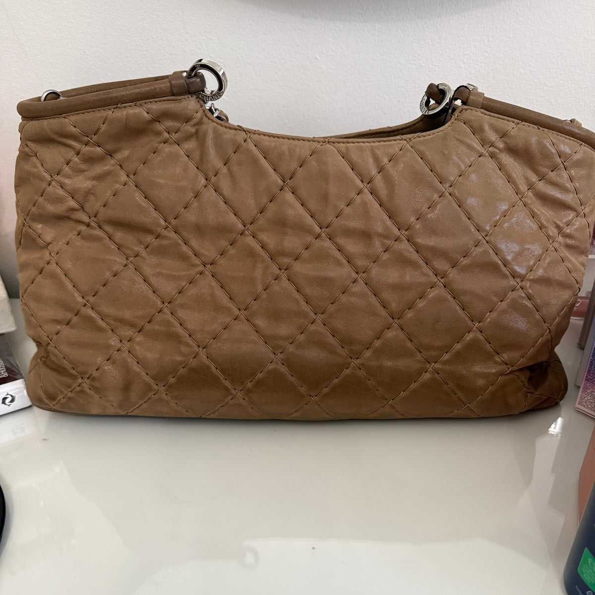 Chanel Brown Iridescent Sea Hit Tote