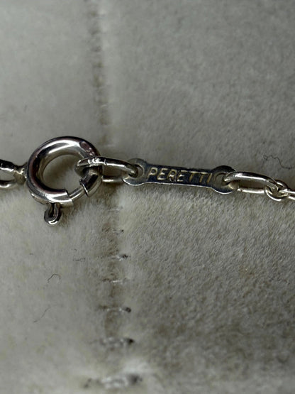 Tiffany Elsa Peretti Sterling Silver Open Heart Necklace