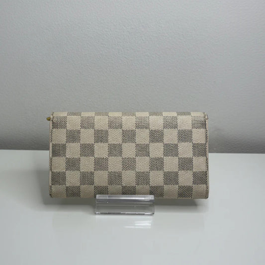 Louis Vuitton Sarah White Damier Azur Long Wallet