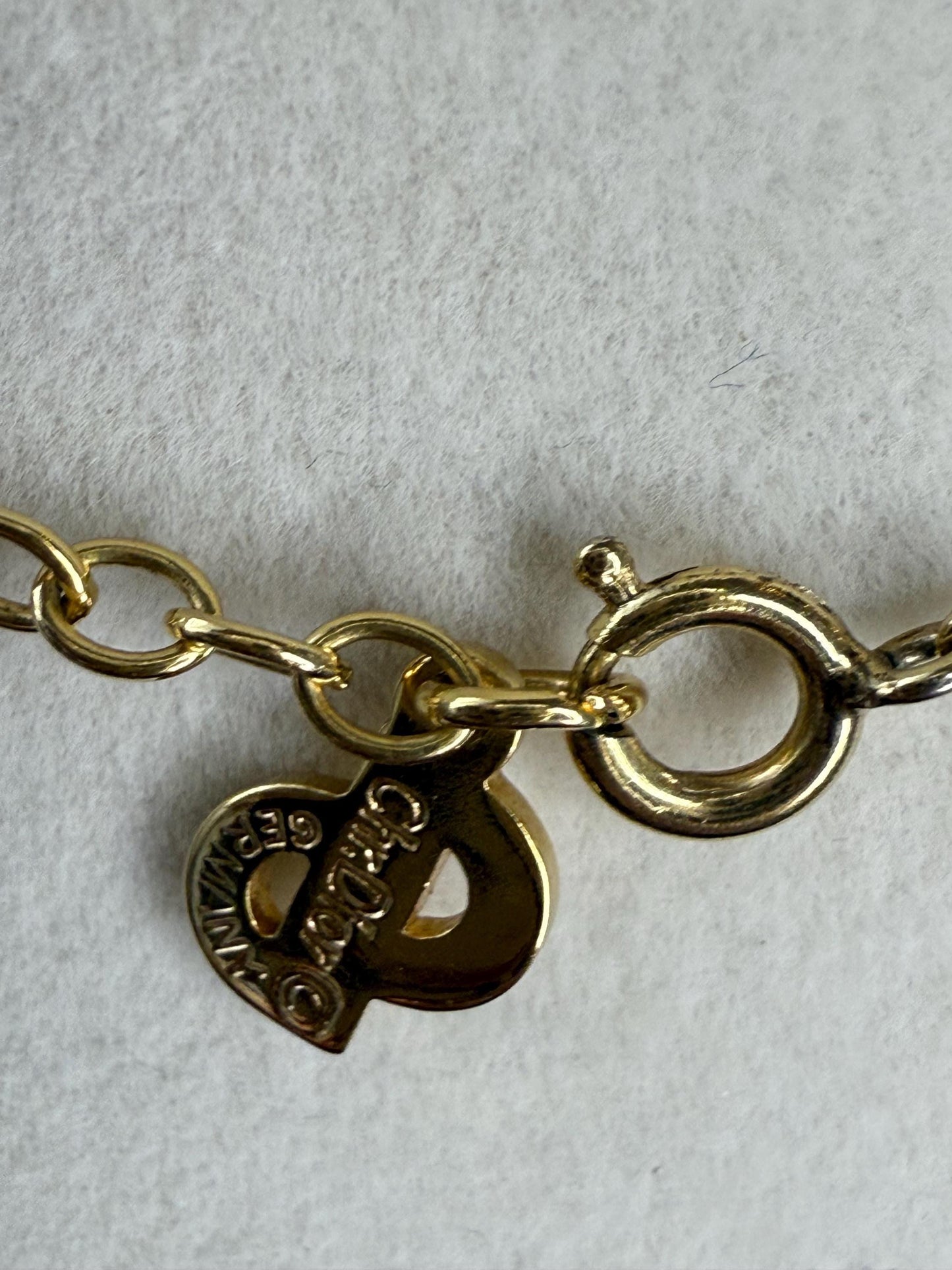 Christian Dior Vintage Bow Necklace with Rhinestones