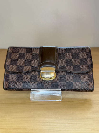 Louis Vuitton  Damier Ebene Sistina Long Wallet