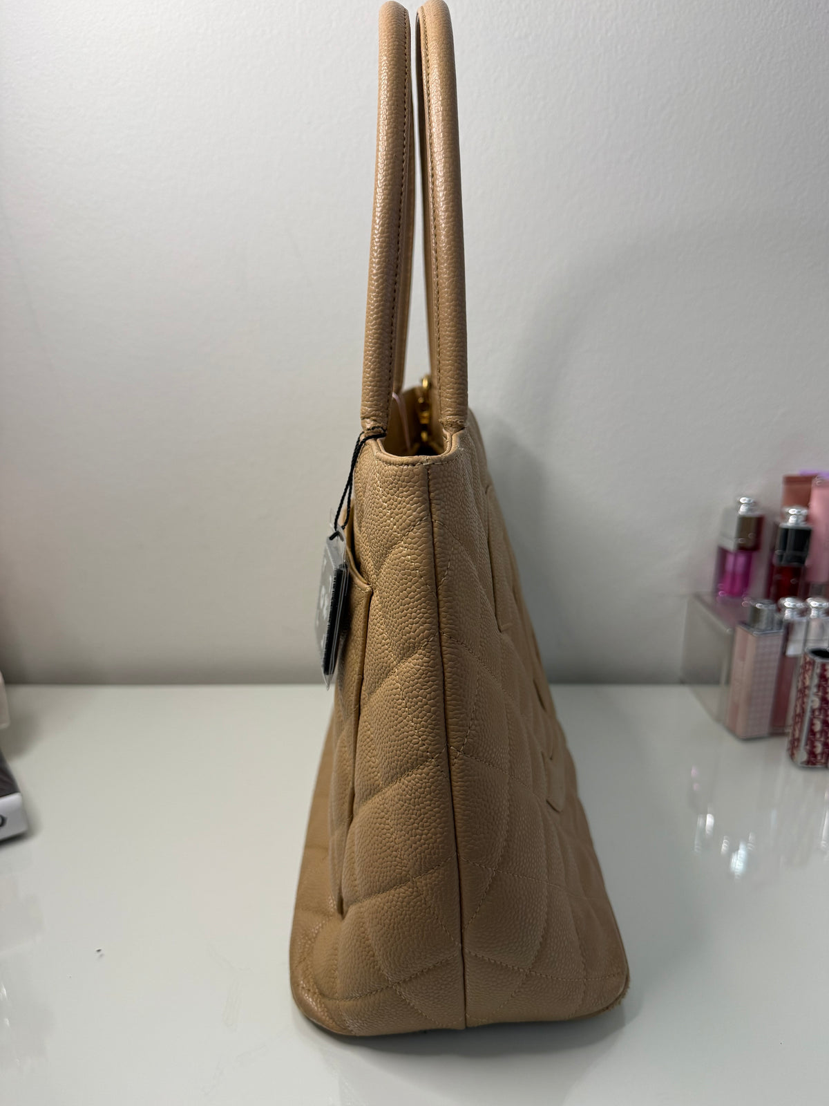 Chanel Beige Cavier Medallion Tote