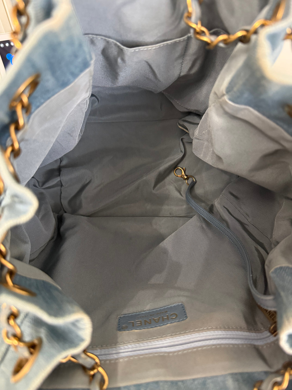 Chanel Denim Bucket Bag