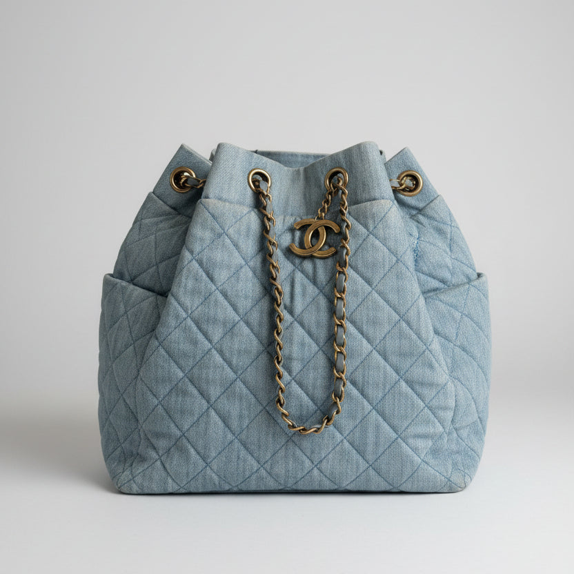 Chanel Denim Bucket Bag