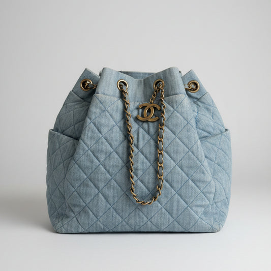 Chanel Denim Bucket Bag