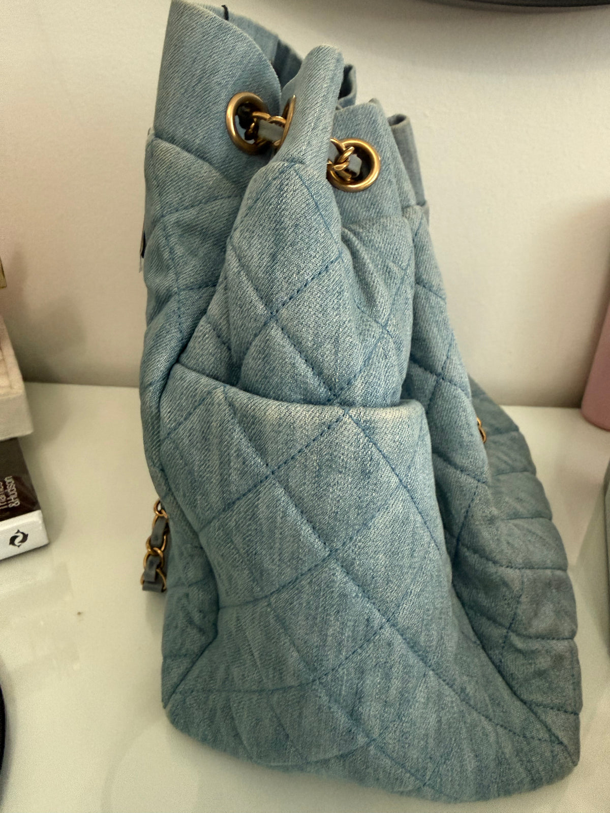 Chanel Denim Bucket Bag
