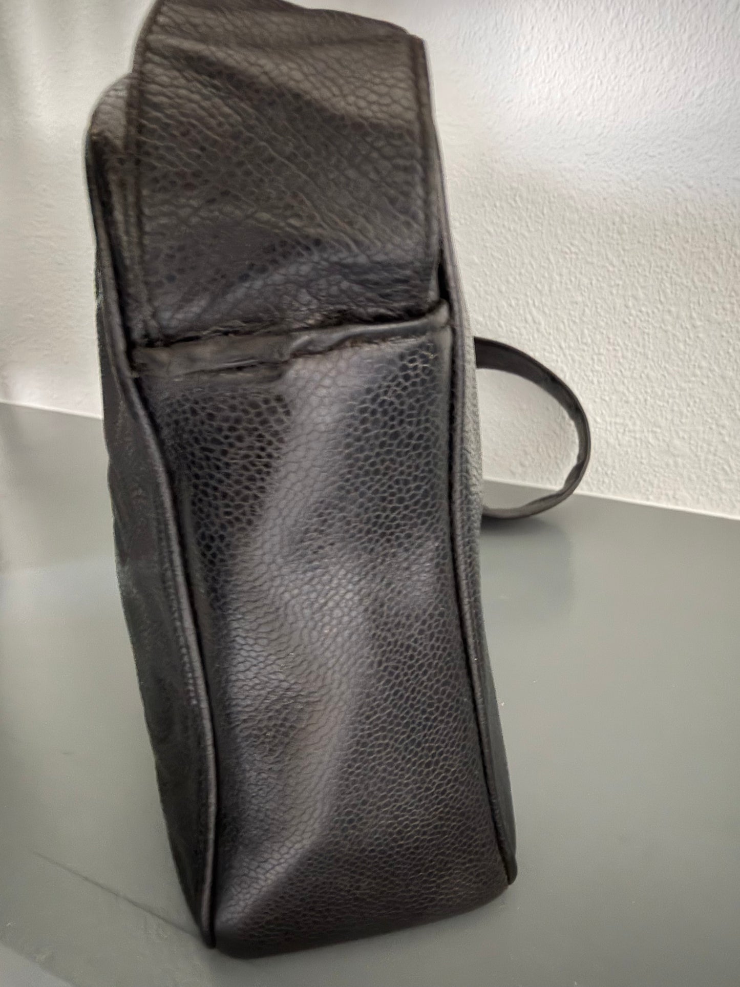 CHANEL Triple CC Black CaviarLeather Crossbody