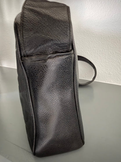 CHANEL Triple CC Black CaviarLeather Crossbody