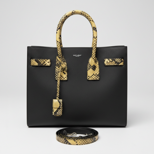 Saint Laurent Sac De Jour Python Bag
