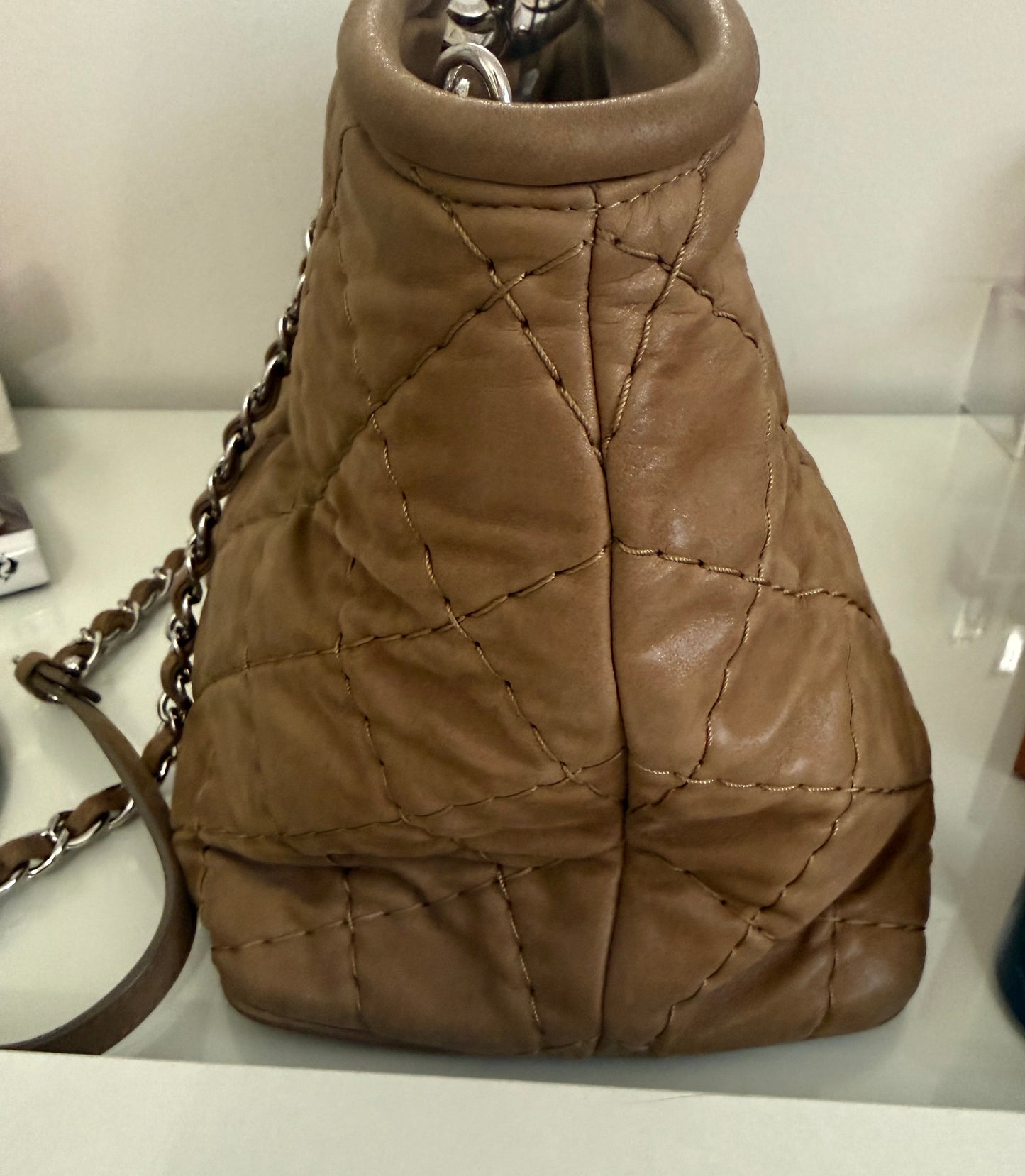Chanel Brown Iridescent Sea Hit Tote