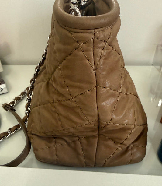 Chanel Brown Iridescent Sea Hit Tote