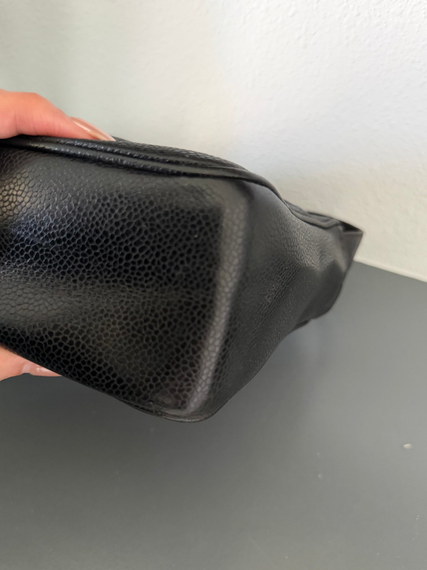 CHANEL Triple CC Black CaviarLeather Crossbody