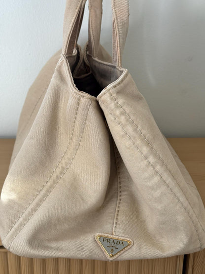 Prada Canapa Large Corda Beige Denim
