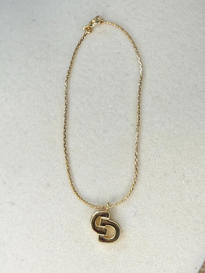 Christian Dior “CD" charm  7"  bracelet