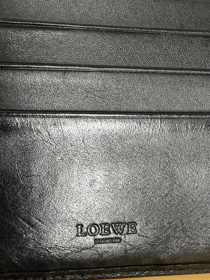 Loewe Mens Black Leather Wallet