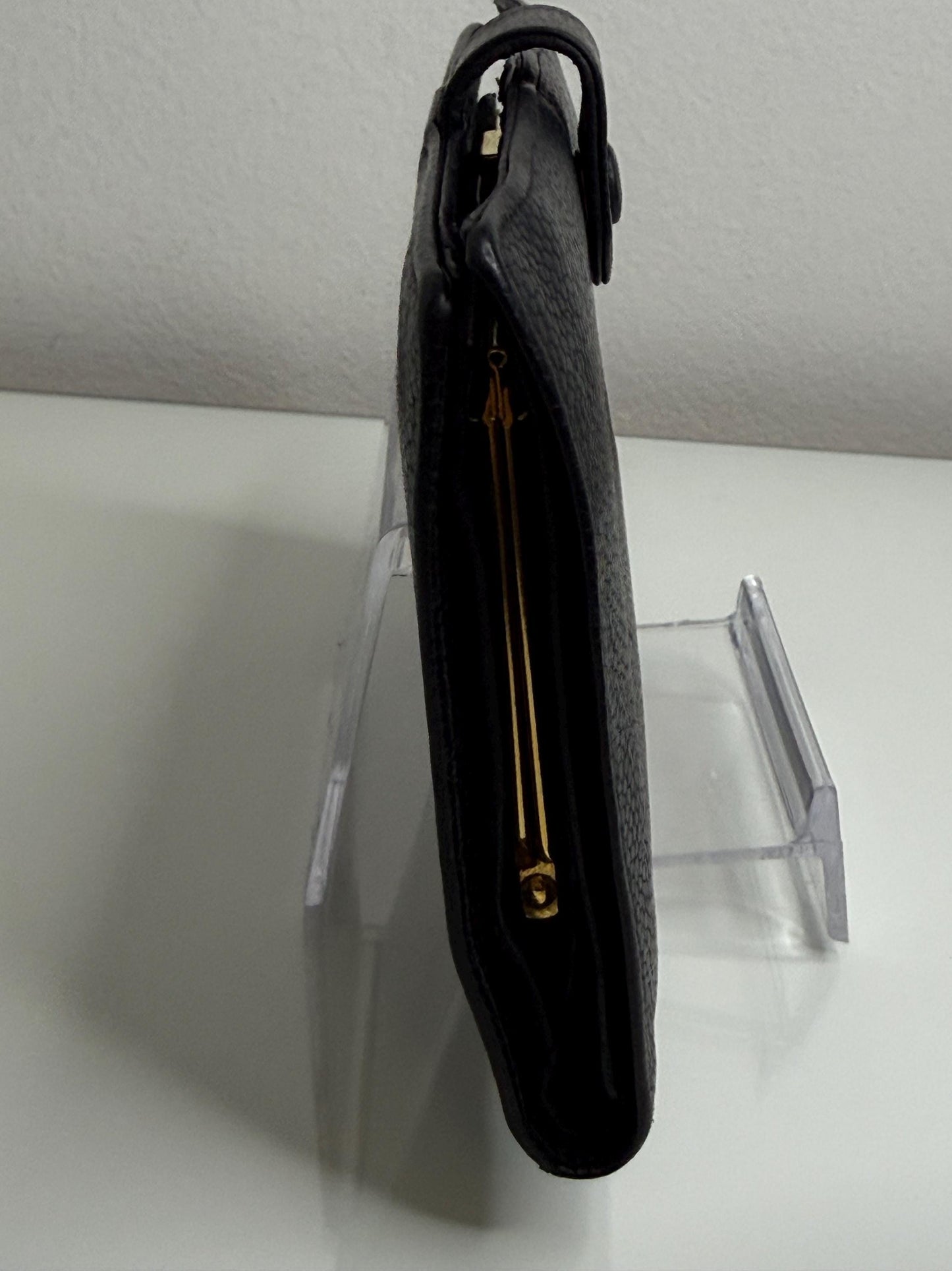 Chanel Coco Mark Black Caviar Leather Wallet