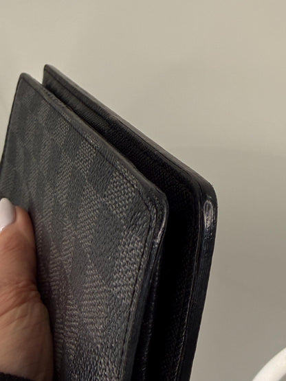 Louis Vuitton Damier Graphite Long Bi fold Mens wallet