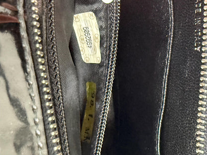 Chanel Black Patent Diamond Quilt Mini Tote Bag