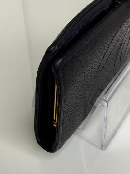Chanel Coco Mark Black Caviar Leather Wallet