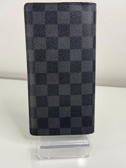 Louis Vuitton Damier Graphite Long Bi fold Mens wallet