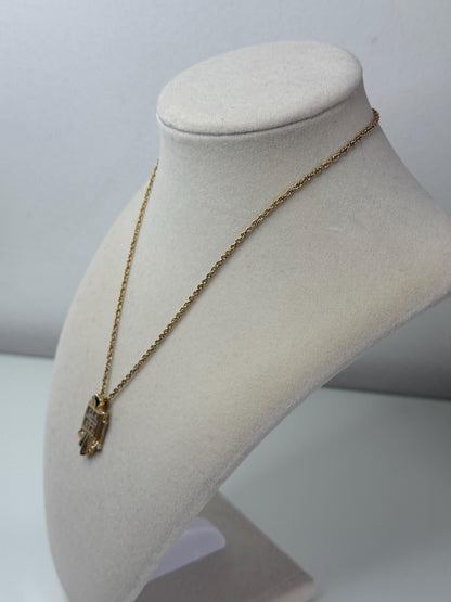 Givenchy Vintage Gold Plated Rhinestone 4G Necklace